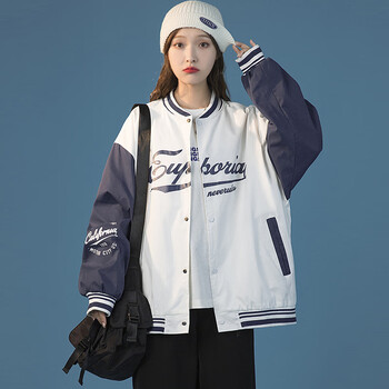冰吉羽短外套女2022年春季新款美式高街棒球服外套宽松显瘦潮流休闲