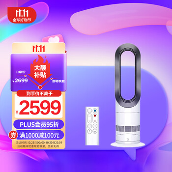 戴森 DYSON AM09 多功能无叶电风扇 夏季强劲凉风 冷暖气流四季适用落地风扇  银白色