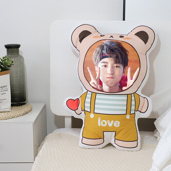 【现货闪发】王俊凯玩偶公仔 人脸头像照片毛绒tfboys人形抱枕睡觉diy