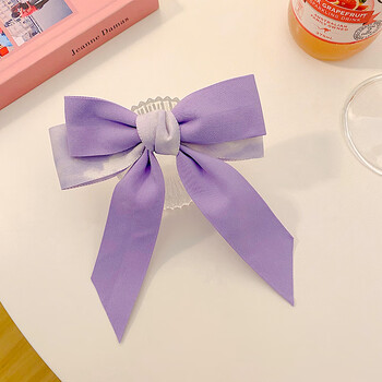 紫色蝴蝶结发夹儿童女童公主宝宝小女孩可爱发卡后脑勺发饰头饰晕染款