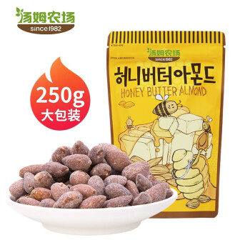 汤姆农场蜂蜜黄油味扁桃仁巴旦木坚果韩国进口特产小吃价格走势及评测