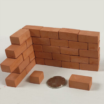 建筑模型材料仿真砖  模型砖块迷你微景观仿真1比12小红青砖头玩具