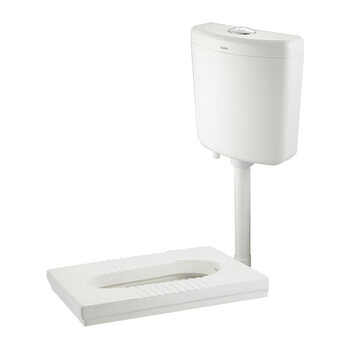 惠达(huida)蹲便器套装 大冲力防臭蹲坑马桶hd57 前排水(带水箱配件)