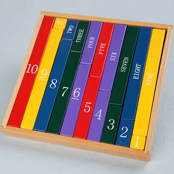 蒙氏数学教具红蓝数棒幼儿园中小班蒙台蒙特梭利早教启蒙教育玩具