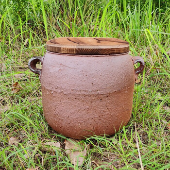 老式手工粗土砂锅炖锅砂罐耐热土罐子煲汤家用大沙锅铫煨汤瓦罐土吊子