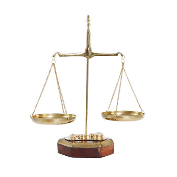 欧式复古黄铜天平工艺秤老旧手工艺术品印度进口软装书房桌面摆件亮铜