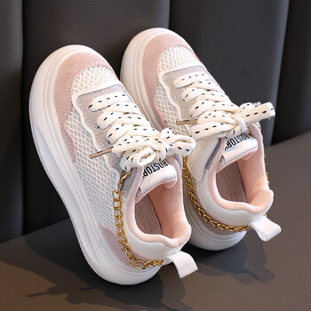 bjzp安·踏踏女童鞋子秋季儿童透气小白鞋中大童潮牌运动板鞋耐··克