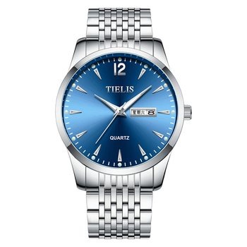 铁利时(tielis) tielis-6139 铁利时男士石英手表简约休闲双历防水