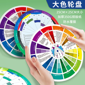 多功能12色轮卡色环配色卡色盘调色卡莫兰迪色卡色系纸24色相环色彩搭配原理与技巧服装颜色彩搭配色卡样本海报动漫广告包装油漆涂料美术颜料儿童识色环 图三原色比例表平面广告设计师国际标准四色cmyk印刷色卡 摘要书评试读 京东图书