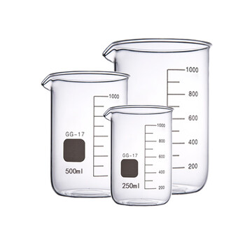 玻璃烧杯量筒量杯玻璃棒10ml 50 100 250 500 1000ml化 100ml