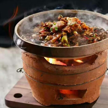 传统老式红泥小火炉 手工红泥炉耐高温木炭炉老式碳炉泥炉炭炉火锅