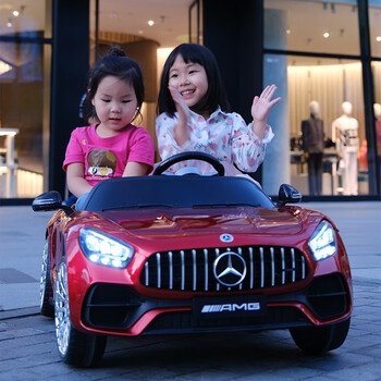 好孩智儿童电动车四轮汽车带遥控玩具车可坐人可摇摆童车男女孩礼物 【烤漆版红】四驱+双皮座+静音轮