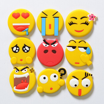 黑板白板软胶照片留言磁贴吸铁石磁铁冰箱贴表情包9件套单个约4厘米