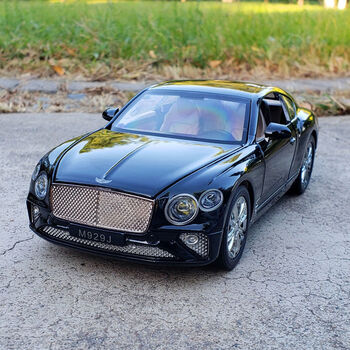 124宾利欧陆gt合金车模仿真金属汽车模型声光回力开门玩具车摆件送