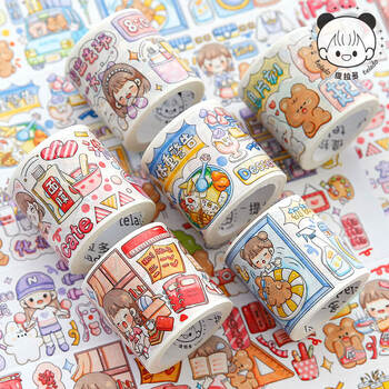 纸胶带整卷胶条可爱卡通贴纸手帐贴画diy小图案女孩ins风日系装饰素材
