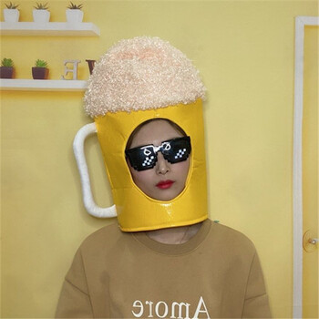 大鹅螃蟹恐龙鲨鱼沙雕头套菠萝水果搞怪帽子ins可爱网红拍照道具甄萌