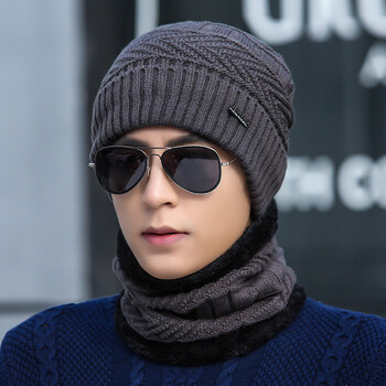 乐卉帽子男冬天男士潮加绒帽护耳雷锋帽户外骑行针织帽21年新款秋冬季