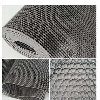 网格镂空防滑垫橡胶塑胶浴室厕所澡堂淋浴pvc游泳池馆卫生间地垫 灰色