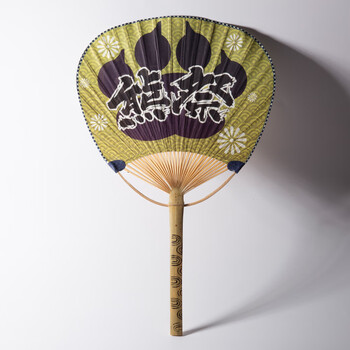 日本团扇琉球原风神馆扇子日式团扇和风日系红蓝夏日祭浮世绘摆件