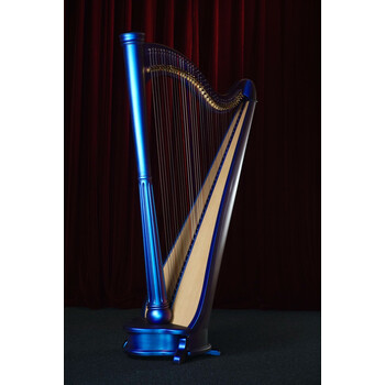 专业乐器,小竖琴扮键竖琴 40弦a加宽共鸣箱(炫彩蓝)现货