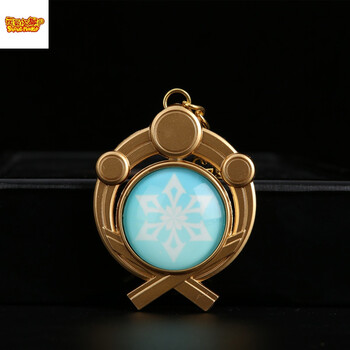 神之眼挂件原元神周边发光金属钥匙扣吊坠璃月稻妻元氣小猴 稻妻-冰