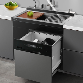 米言集成水槽洗碗机一体配松下洗碗机嵌入式大容量多功能果蔬净化独立