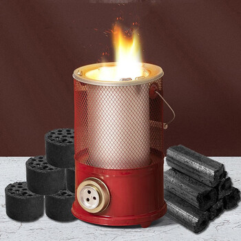 烧煤炭烤火炉取暖炉蜂窝煤炉子灶藕煤球家用农村冬室内便携手提 中号