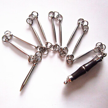 7斤表演鞭实战鞭电镀九节钢鞭 九节1斤不锈钢鞭约1.43米