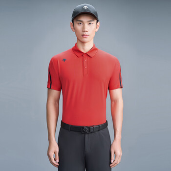 descentegolf高尔夫pro系列男子短袖t恤g313mpts32dr深红色l17596a
