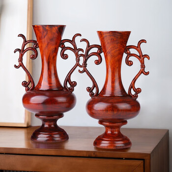 花瓶套装室内装饰工艺品花器中式客厅干花禅意花插摆件花器花瓶一对