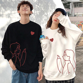 低调的依恋两件装情侣装春秋天卫衣2022韩版慵懒风外套潮流ins宽松