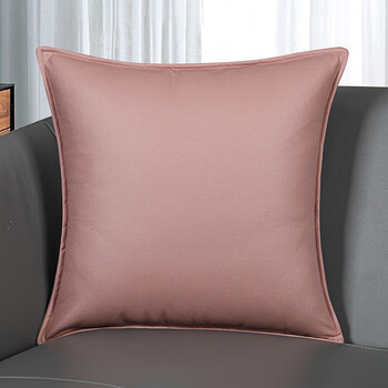 轻奢科技布防水皮抱枕沙发靠枕客厅沙发飘窗抱枕套方形背靠垫 淡粉色