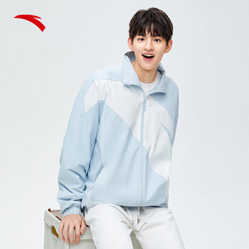 【安踏952338601】安踏美式外套复古梭织立领上衣男春季防泼水开衫