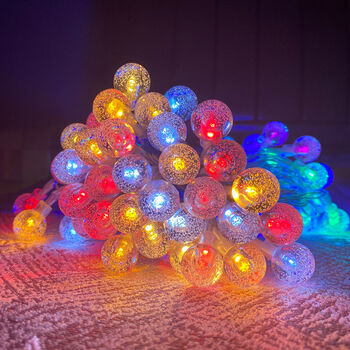 装饰房间庭院布置满天星星灯水晶气泡球彩色usb款3米可连充电宝送挂钩