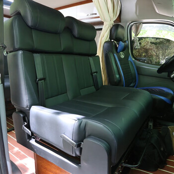 大通v80专用座椅副驾驶卡座无损安装放平双人椅折叠靠背滑动改装 大通