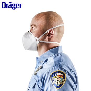 德尔格dr01ger 美标n95口罩 头戴式 20只/盒 欧盟标准 立体防尘工业