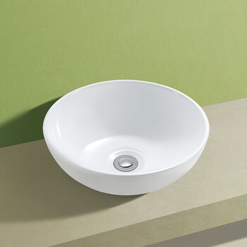 娃享wc2068小尺寸儿童洗手盆幼儿园工程台上盆圆形艺术盆洗漱单盆白色