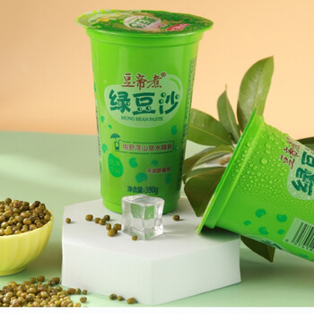 豆帝煮 绿豆沙 390ml杯装 广东特产绿豆冰沙夏饮绿豆饮品冷藏直饮 6