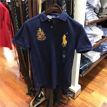 皇冠polo衫翻领短袖 海军蓝 美码xxl(适合200斤以上)【图片 价格 品牌