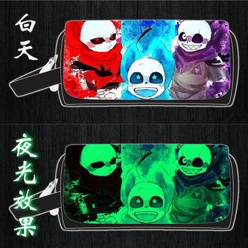 传说之下学生笔袋sanschara大容量印花文具盒undertale周边温妤传说之