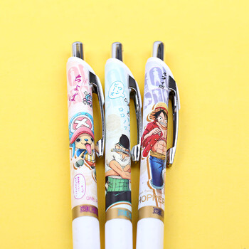 西越图 派通同款航海王限定中性笔动漫高颜值网红款考试黑斑马按动笔