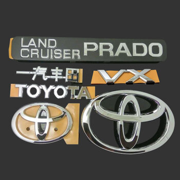 使用于丰田普拉多霸道27004000车标中网标标志金色银色0309款霸道