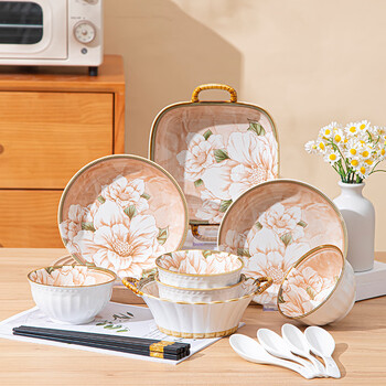 唯铭诺动物头像16头陶瓷餐具套装