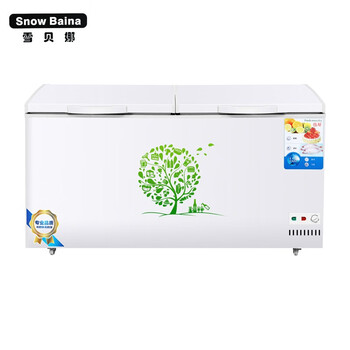 雪贝娜商用卧式冷柜大容量冰柜 688双温机械数控