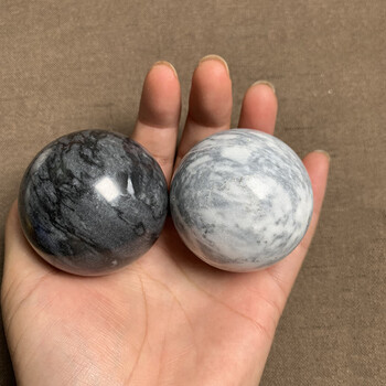 康乐球 黑白配阴阳八卦原石手球保健按摩康乐球掌心锻炼手握男士老人