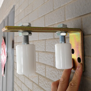 铁大门推拉滑轮 平移门尼龙滚轮靠轮夹轮塑料滑轮固定双轮导向轮推