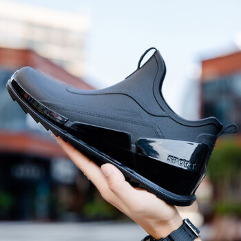 男士运动防雨鞋雨鞋短筒防水鞋款防滑厨房低帮雨靴胶鞋简约钓鱼水靴