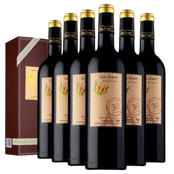 face)法国原瓶进口干红葡萄酒20年树龄40树龄波尔多aoc红酒 金蝴蝶30