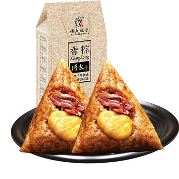 傅太粽子6只装嘉兴风味甜糯米手工八宝粗粮粽早餐端午粽礼盒6个板栗