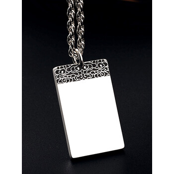 银牌精细打磨无划痕,图案精雕深刻不会磨掉